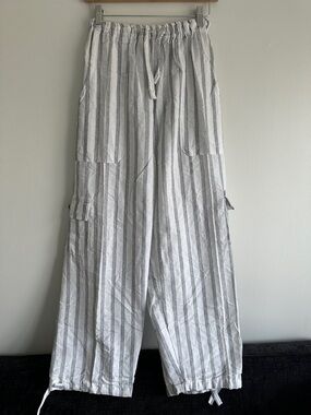Peru/Ecuador Handmade Cotton Striped Boho Bohemian Pants Joggers Size XL